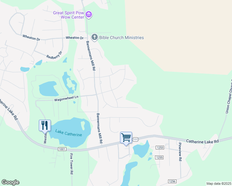 map of restaurants, bars, coffee shops, grocery stores, and more near 408 Duncan Drive South in Richlands