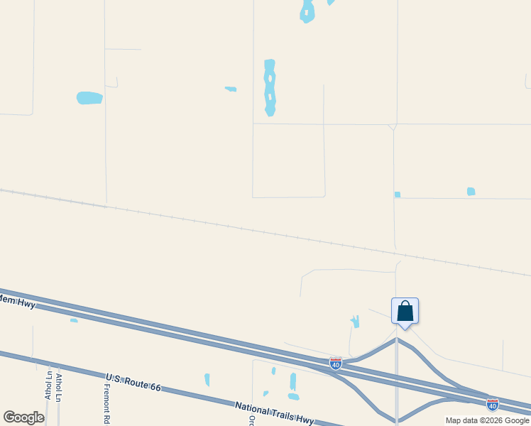 map of restaurants, bars, coffee shops, grocery stores, and more near 47717 Prism Road in Newberry Springs