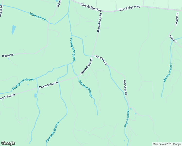 map of restaurants, bars, coffee shops, grocery stores, and more near 3742 Raburn Road in Blairsville
