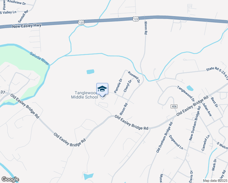 map of restaurants, bars, coffee shops, grocery stores, and more near 8 Pamela Drive in Greenville