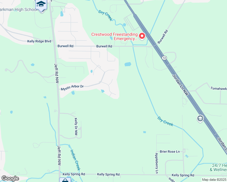 map of restaurants, bars, coffee shops, grocery stores, and more near 111 Wooded Brook Drive in Harvest