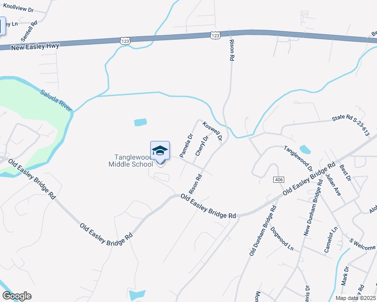map of restaurants, bars, coffee shops, grocery stores, and more near 8 Pamela Drive in Greenville