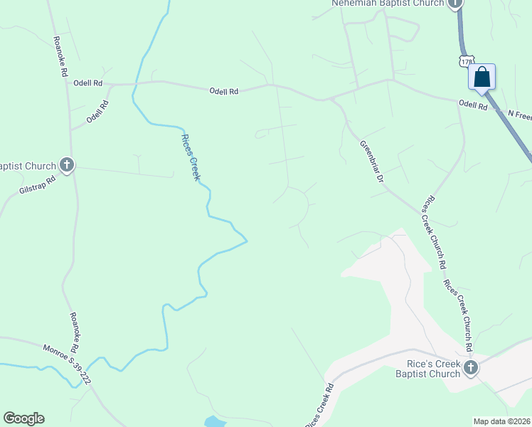 map of restaurants, bars, coffee shops, grocery stores, and more near 406 Odell Drive in Liberty