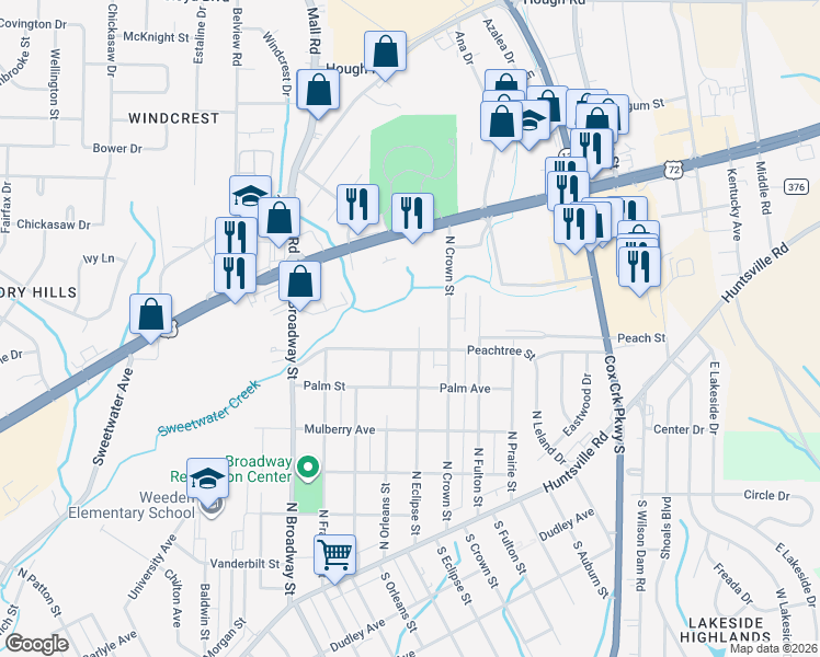 map of restaurants, bars, coffee shops, grocery stores, and more near 601-699 N Eclipse St in Florence