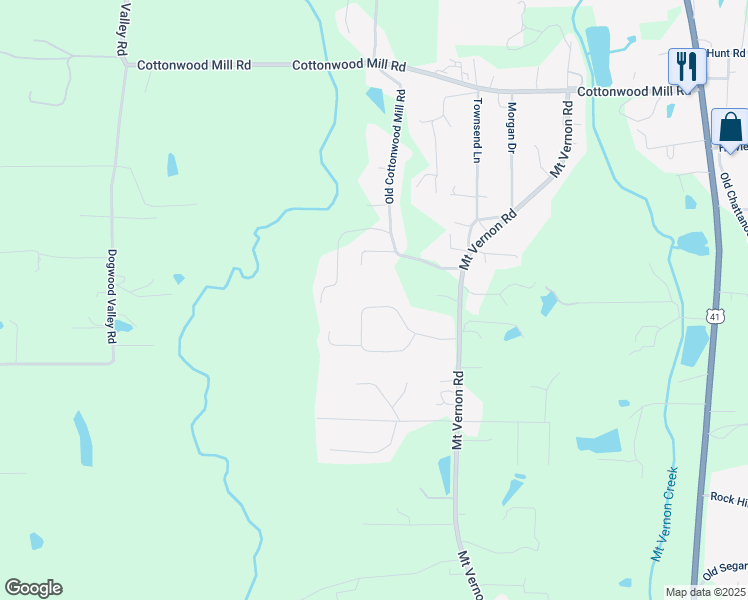 map of restaurants, bars, coffee shops, grocery stores, and more near 618 Pine Oaks Drive in Tunnel Hill