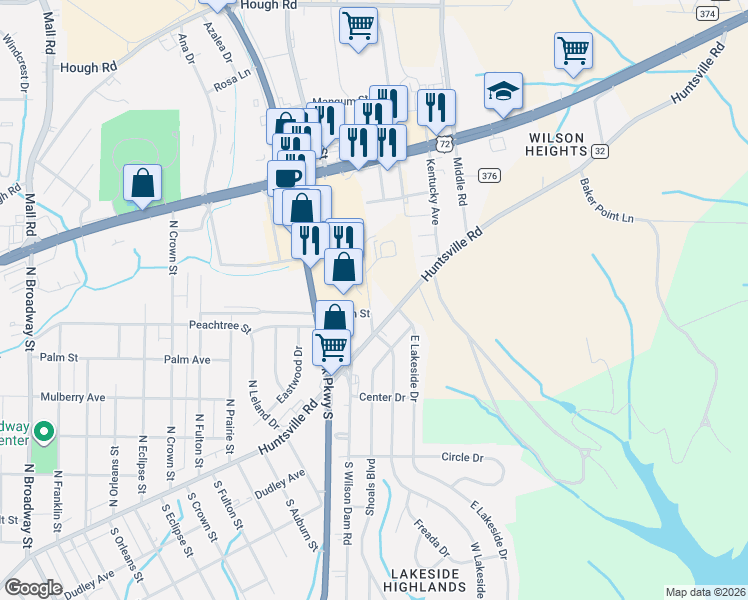 map of restaurants, bars, coffee shops, grocery stores, and more near 4309 County Road 32 in Florence