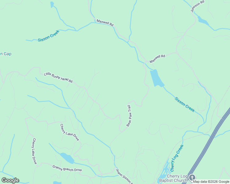 map of restaurants, bars, coffee shops, grocery stores, and more near 638 Bear Paw Trail in Blue Ridge