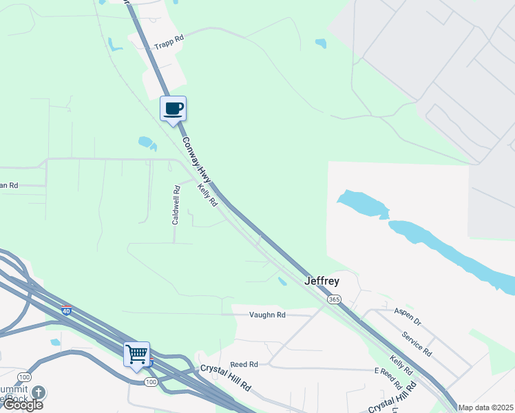map of restaurants, bars, coffee shops, grocery stores, and more near 9010 Arkansas 365 in North Little Rock