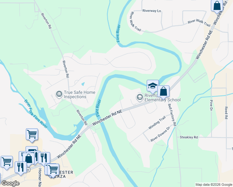 map of restaurants, bars, coffee shops, grocery stores, and more near 150 Finlen Road in Huntsville