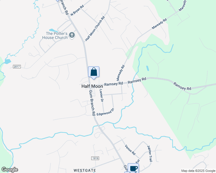 map of restaurants, bars, coffee shops, grocery stores, and more near 1415 Ramsey Road in Jacksonville
