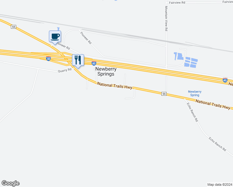 map of restaurants, bars, coffee shops, grocery stores, and more near 44544 National Trails Highway in Newberry Springs