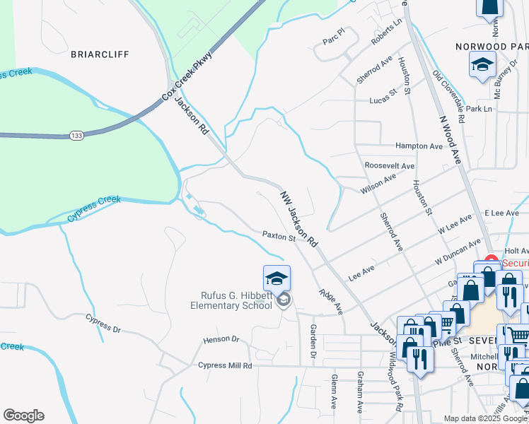 map of restaurants, bars, coffee shops, grocery stores, and more near 1825 Ridge Avenue in Florence
