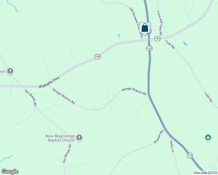 map of restaurants, bars, coffee shops, grocery stores, and more near 124 Winter View Road in Six Mile