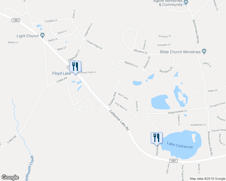 map of restaurants, bars, coffee shops, grocery stores, and more near 117 Gobbler Way in Richlands