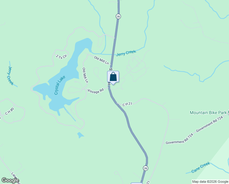 map of restaurants, bars, coffee shops, grocery stores, and more near 101 Village Drive in Mountain Rest