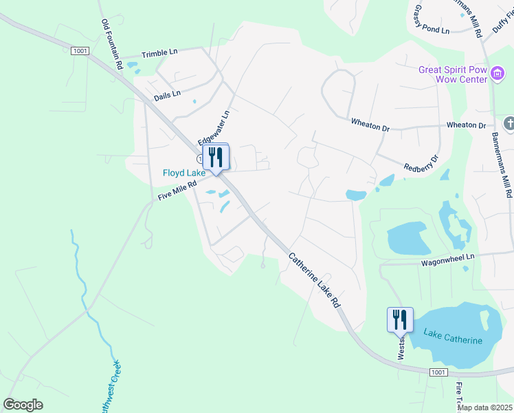 map of restaurants, bars, coffee shops, grocery stores, and more near 113 Virginias Landing Court in Richlands