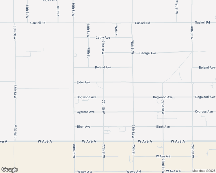 map of restaurants, bars, coffee shops, grocery stores, and more near Elder Avenue in Rosamond