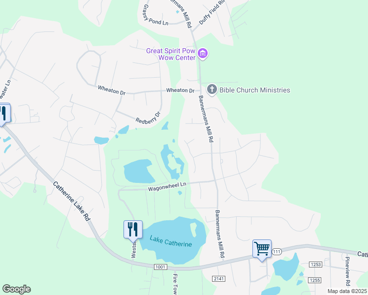 map of restaurants, bars, coffee shops, grocery stores, and more near 309 Choke Cherry North in Richlands