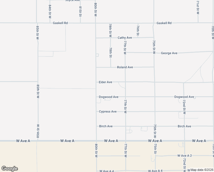 map of restaurants, bars, coffee shops, grocery stores, and more near 7930 Elder Avenue in Rosamond