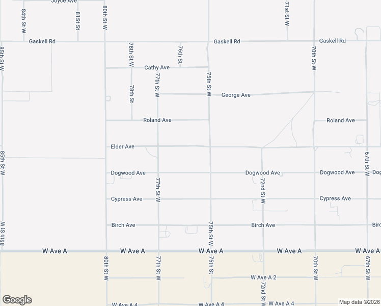 map of restaurants, bars, coffee shops, grocery stores, and more near 7582 Elder Avenue in Rosamond