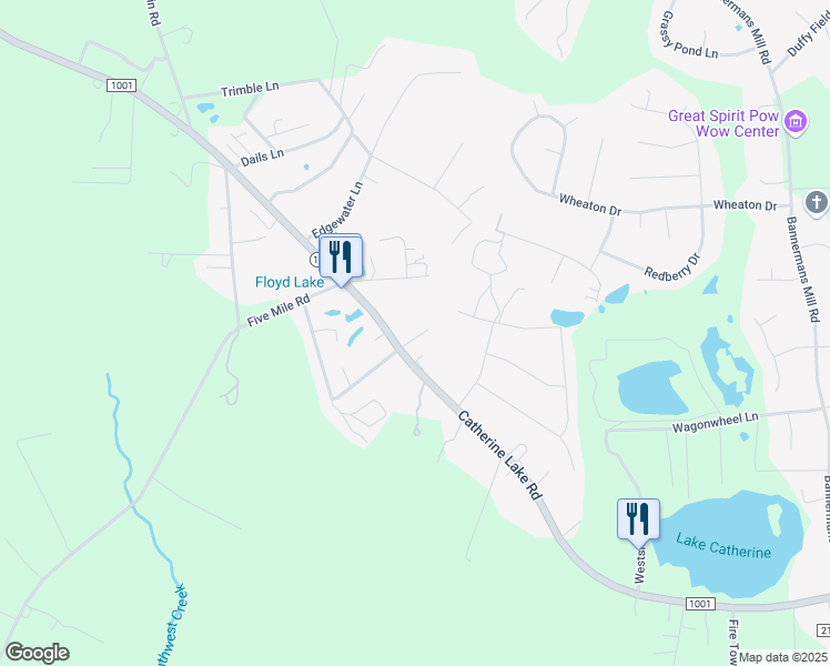 map of restaurants, bars, coffee shops, grocery stores, and more near 113 Virginias Landing Court in Richlands