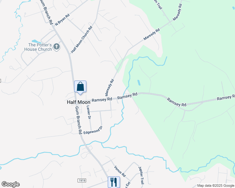 map of restaurants, bars, coffee shops, grocery stores, and more near 1378 Ramsey Road in Jacksonville