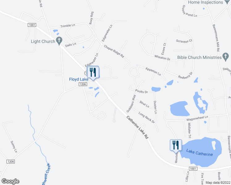 map of restaurants, bars, coffee shops, grocery stores, and more near 117 Virginias Landing Court in Richlands