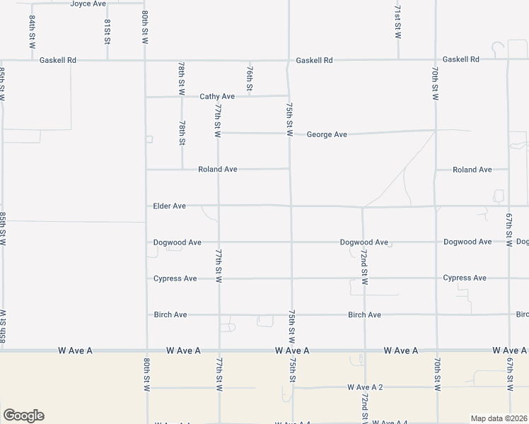 map of restaurants, bars, coffee shops, grocery stores, and more near 7582 Elder Avenue in Rosamond