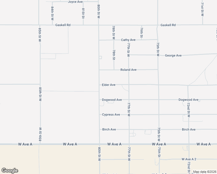 map of restaurants, bars, coffee shops, grocery stores, and more near 7930 Elder Avenue in Rosamond