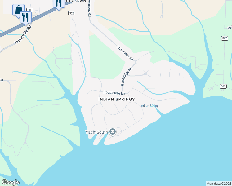 map of restaurants, bars, coffee shops, grocery stores, and more near Doubletree Ln in Florence