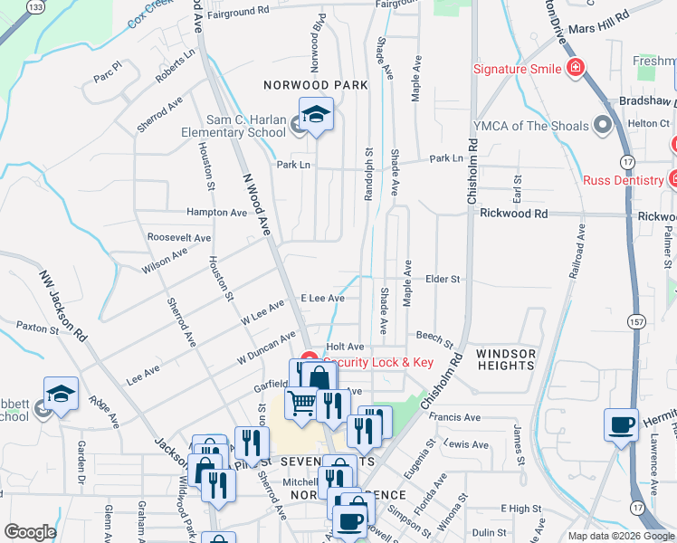 map of restaurants, bars, coffee shops, grocery stores, and more near 299 Randolph Court in Florence