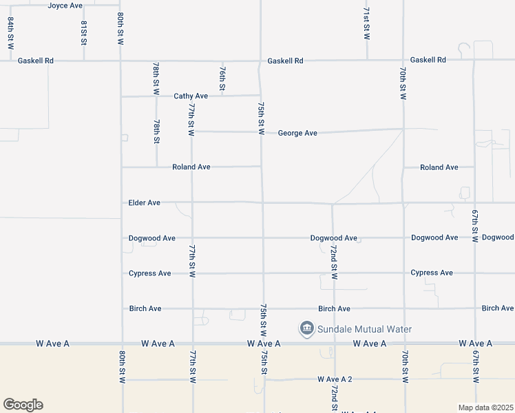 map of restaurants, bars, coffee shops, grocery stores, and more near 7524 Elder Avenue in Rosamond