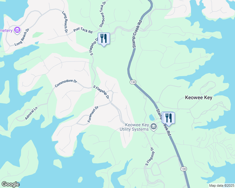 map of restaurants, bars, coffee shops, grocery stores, and more near 800 Captains Cove Court in Salem