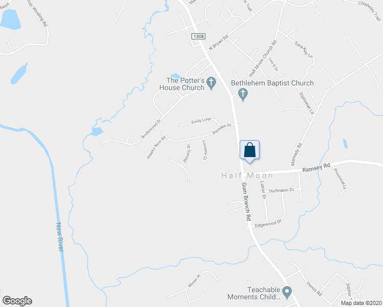 map of restaurants, bars, coffee shops, grocery stores, and more near 305 Beverly Drive in Jacksonville