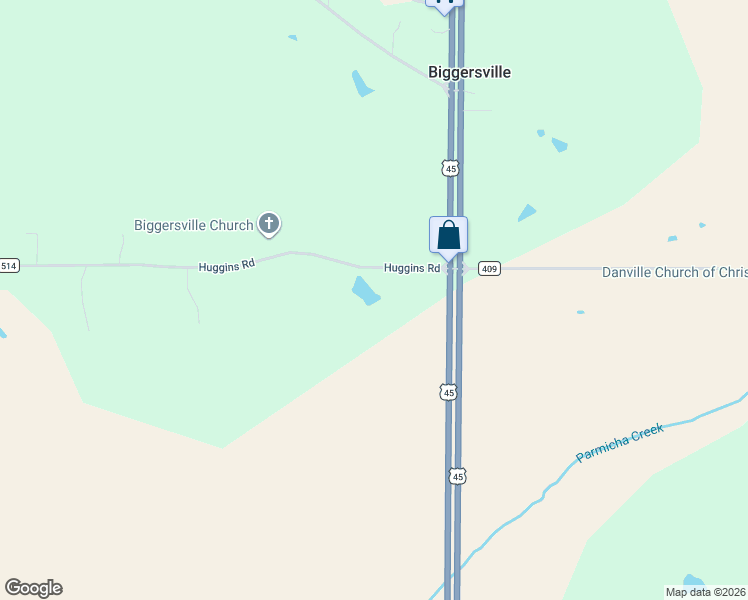 map of restaurants, bars, coffee shops, grocery stores, and more near in Biggersville