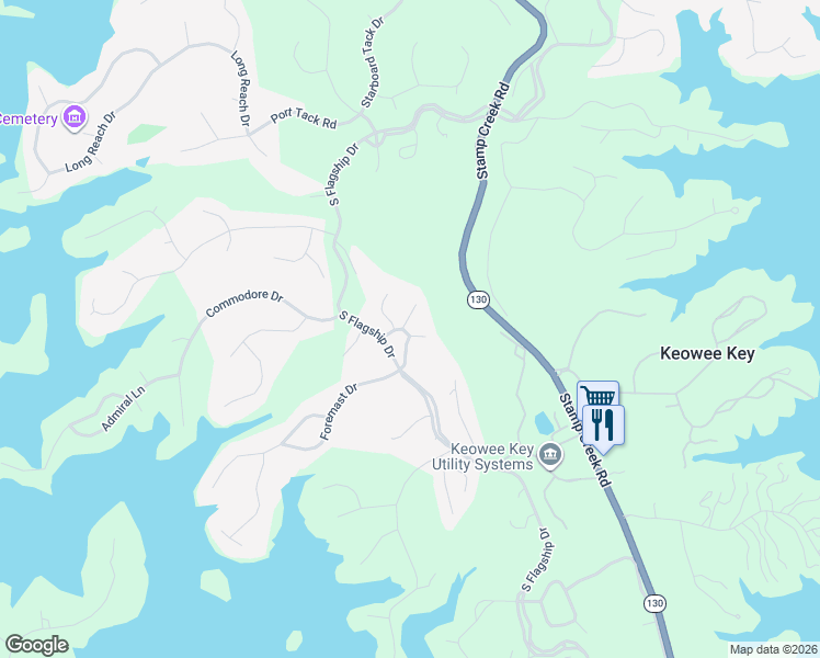 map of restaurants, bars, coffee shops, grocery stores, and more near 5 Captains Cove Court in Salem