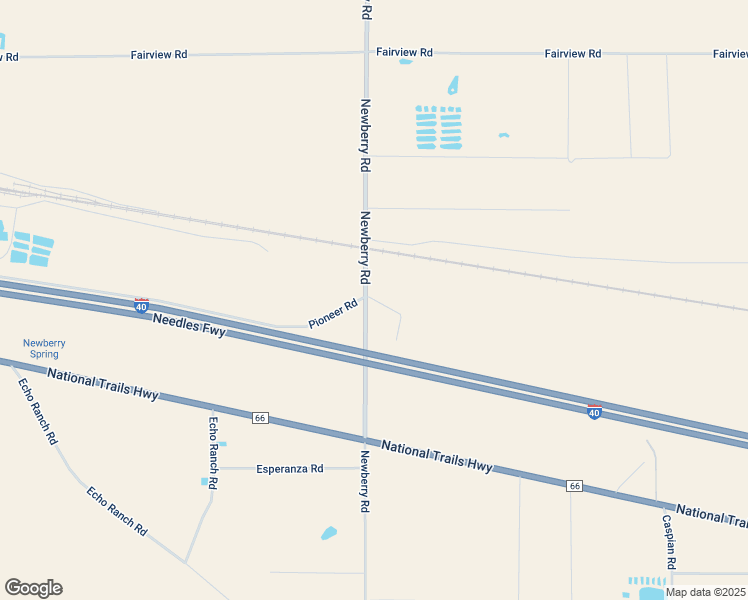 map of restaurants, bars, coffee shops, grocery stores, and more near Newberry Road in San Bernardino County