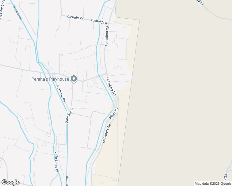 map of restaurants, bars, coffee shops, grocery stores, and more near 222 La Ladera Road in Peralta
