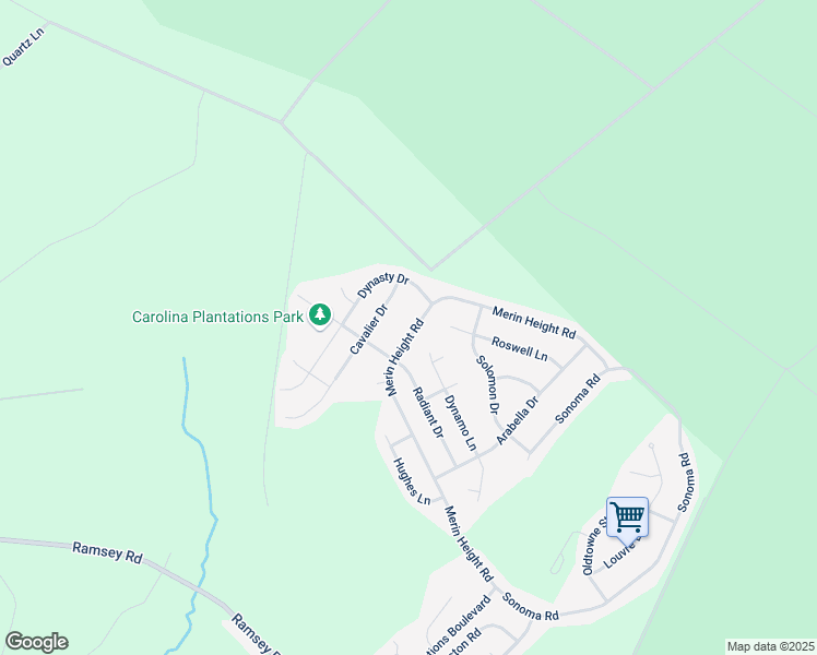 map of restaurants, bars, coffee shops, grocery stores, and more near 279 Merin Height Road in Jacksonville