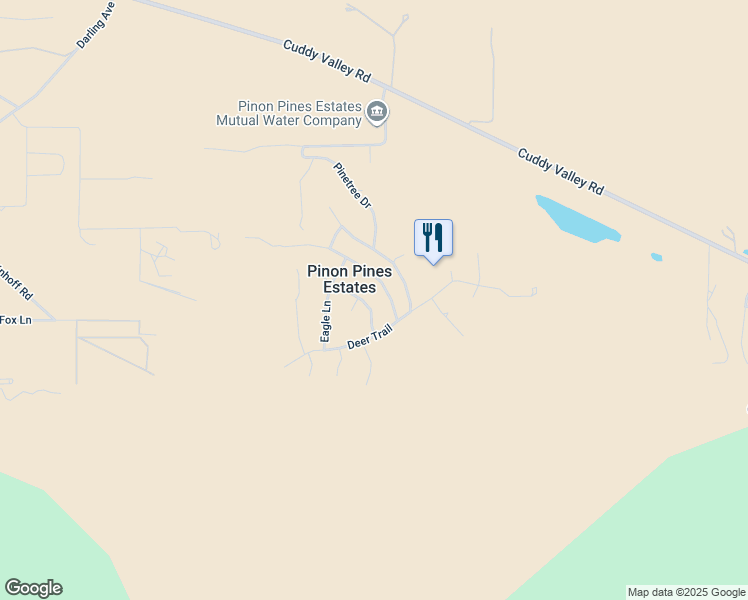 map of restaurants, bars, coffee shops, grocery stores, and more near 1016 Coldwater Drive in Frazier Park