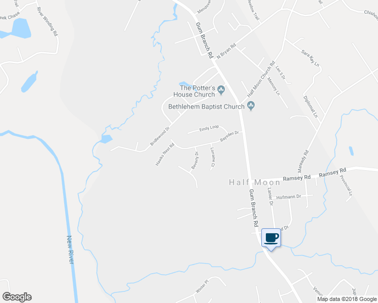 map of restaurants, bars, coffee shops, grocery stores, and more near 121 Baysden Drive in Jacksonville