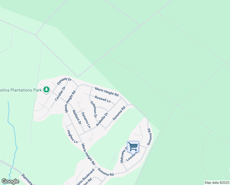 map of restaurants, bars, coffee shops, grocery stores, and more near 347 Merin Height Road in Jacksonville