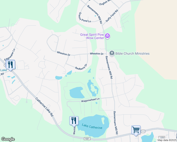 map of restaurants, bars, coffee shops, grocery stores, and more near 220 Redberry Drive in Richlands