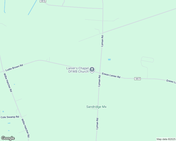 map of restaurants, bars, coffee shops, grocery stores, and more near State Road 1817 in Duplin County