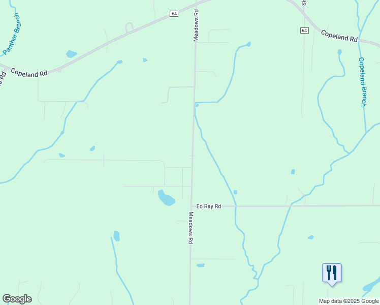 map of restaurants, bars, coffee shops, grocery stores, and more near 18755 Meadows Road in Athens