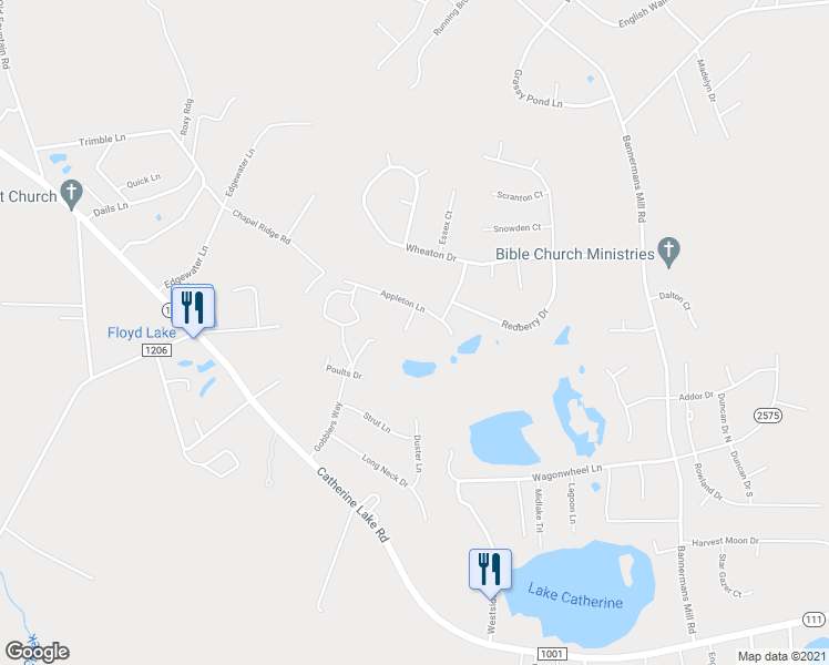 map of restaurants, bars, coffee shops, grocery stores, and more near 203 Concord Lane in Richlands