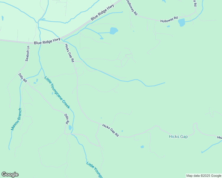 map of restaurants, bars, coffee shops, grocery stores, and more near 5345 Dettman Lane in Blairsville
