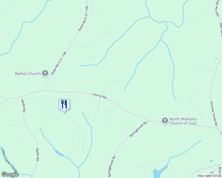 map of restaurants, bars, coffee shops, grocery stores, and more near 310 Falcons View Court in Walhalla