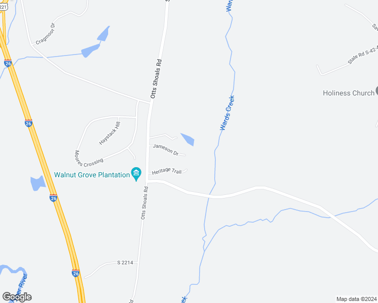 map of restaurants, bars, coffee shops, grocery stores, and more near 151 Jameson Drive in Roebuck