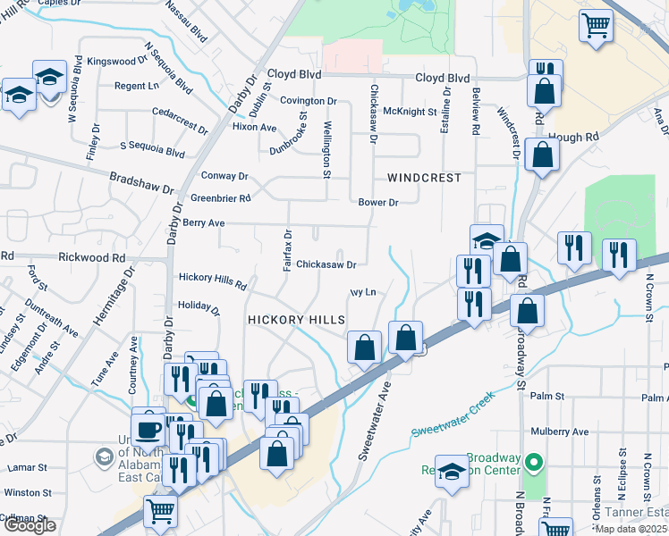 map of restaurants, bars, coffee shops, grocery stores, and more near in Florence